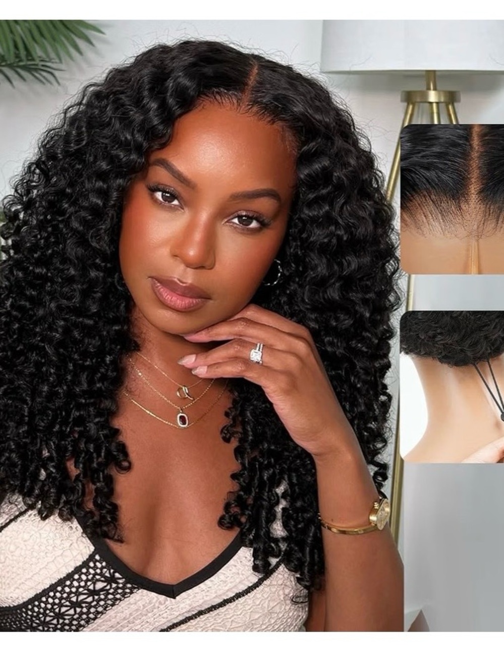 7x6 Burmese Curly Natural Black Lace Front Wig - Natural Black